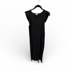 Z Supply Black Sleeveless Dress with Ruffle Details Size XS